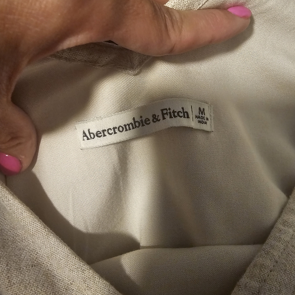 Abercrombie & Fitch Cream Pleated Mini Sundress | Medium - Picture 4 of 4